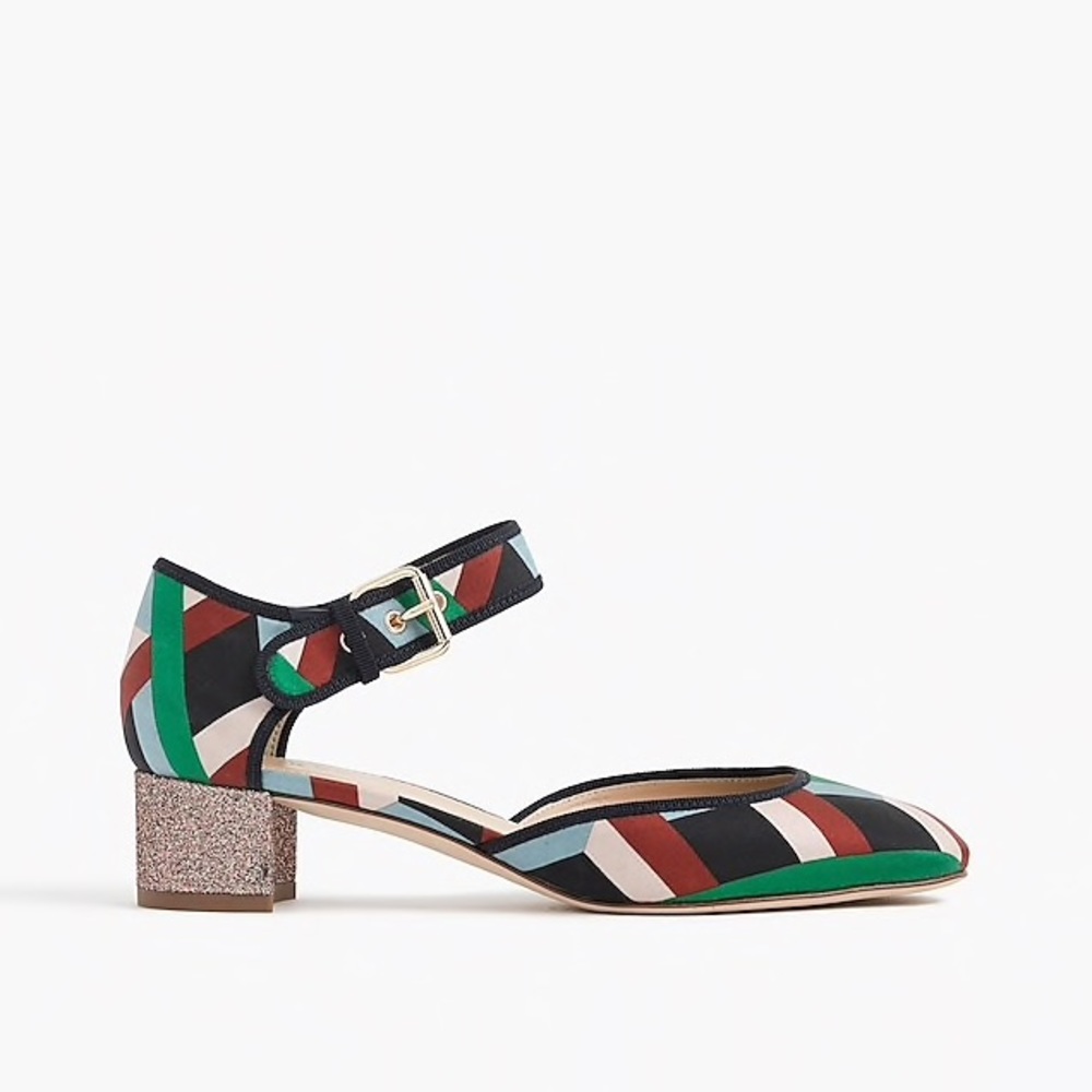 J. Crew Mary Jane Pumps with Glittery Heel